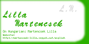 lilla martencsek business card